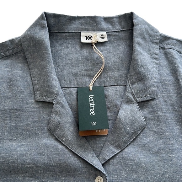 Tentree | Hemp Resort Short Sleeve Button Down Shirt - Size XL - Picture 3 of 12